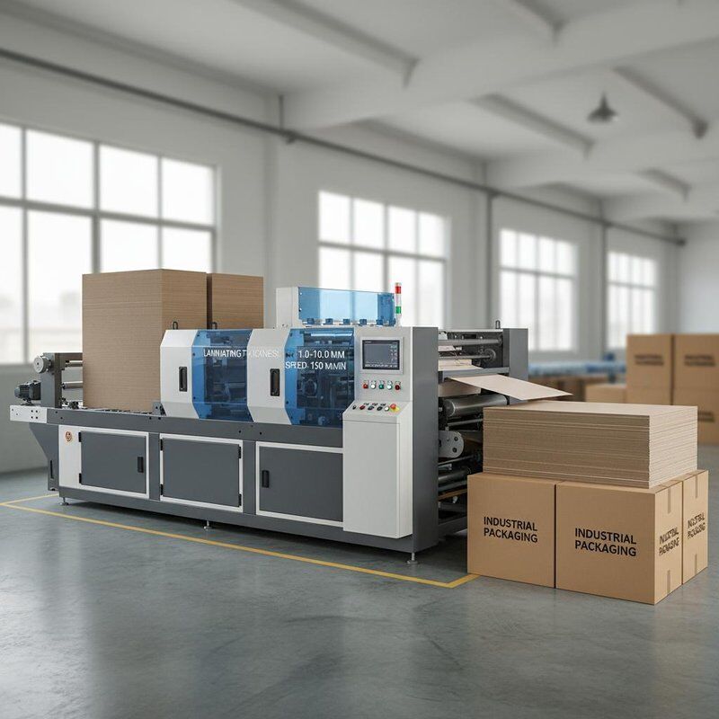 종이 막물 고속 플루트 라미네이터 라미네이팅 두께 범위 1 ~ 10mm 및 포장형 산업용 카튼