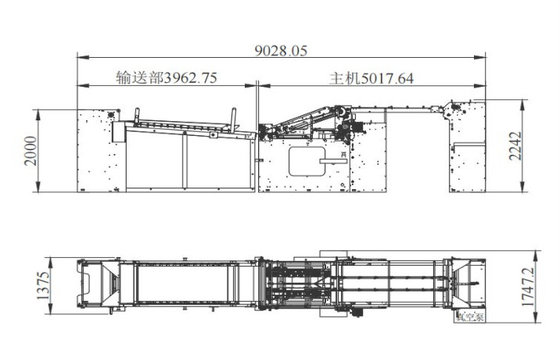 동기화된 회색 마분지 박판으로 만드는 기계 자동적인 380V 50HZ